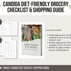 Candida Diet Grocery Shopping List, Healthy Groceries Checklist ...