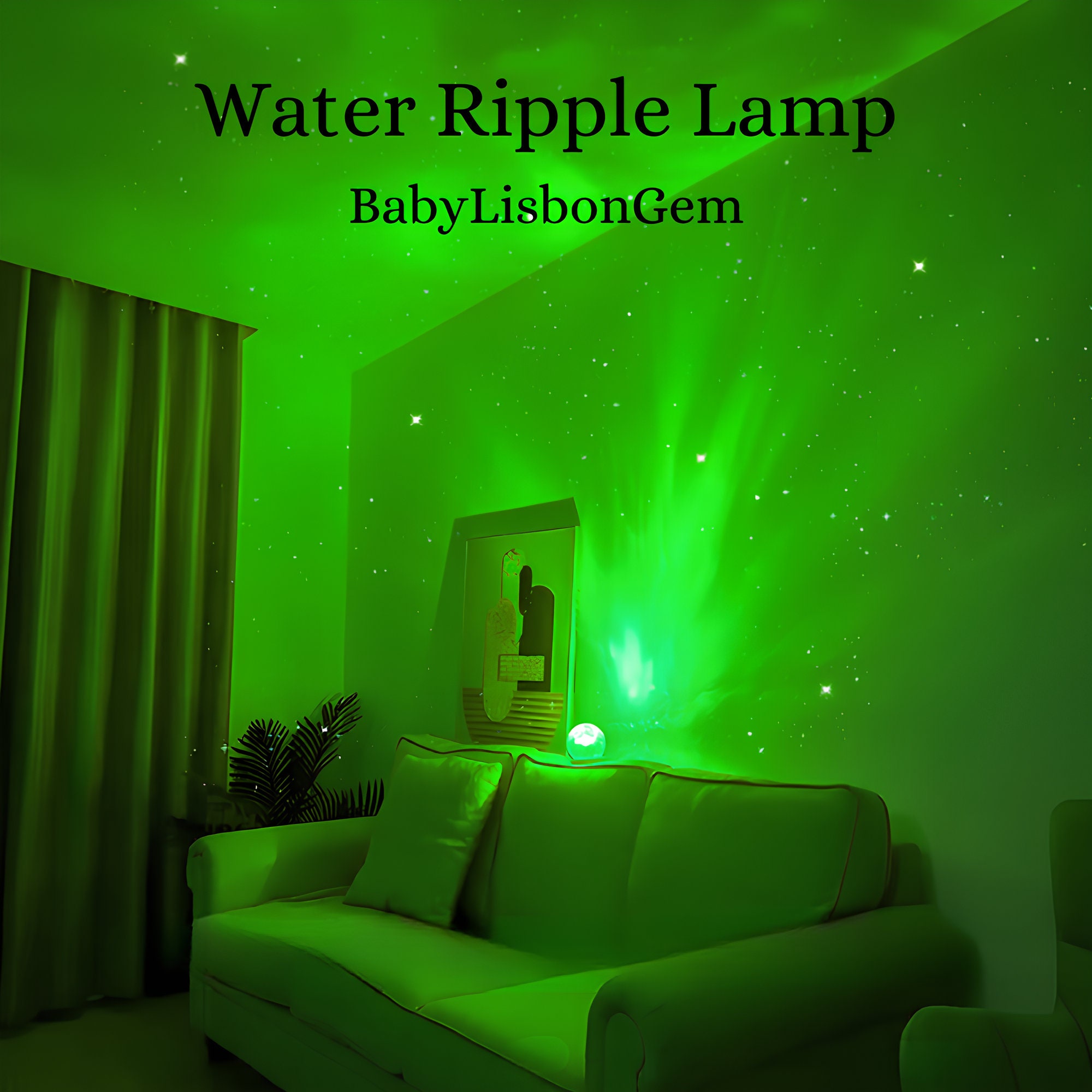 Spherical Ripple Lamp Northern Lights Lamp Water Ripple Night Light  Relaxation Lamp Sunset Light Ambient Light Projector Light 