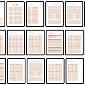 Minimalist 2024 Digital Planner, 2024 GoodNotes Planner, 2024 Planner, 2024 Daily, Weekly, Monthly Pages, Calendar, To Do List Printables