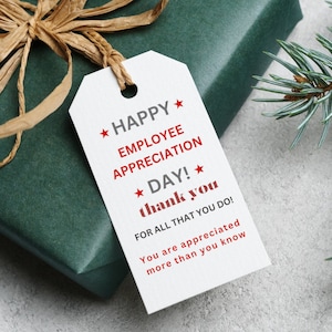 Happy Employee Appreciation Day Gift Tag,Employee Appreciation Gift Tag,Staff Team Appreciation Gift Tag,Employee Appreciation Week Gift Tag