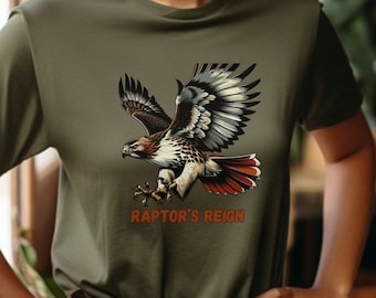 Red-Tailed Hawk Shirt: Wildlife Art Tee, Bird Watcher Gift