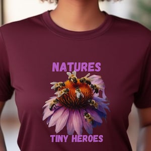 Cadeau voor natuurliefhebber, bijenhouder, bestuivers, Tiny Heroes T-shirt, milieu, Save the Bees, uniseks Heavy Blend™-sweater met ronde hals