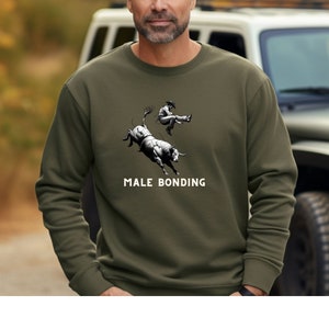 Regalo para amantes del rodeo, camiseta de vaquera, camiseta del salvaje oeste, América rural, camiseta de jinete de toros, temática del oeste, sudadera unisex con cuello redondo