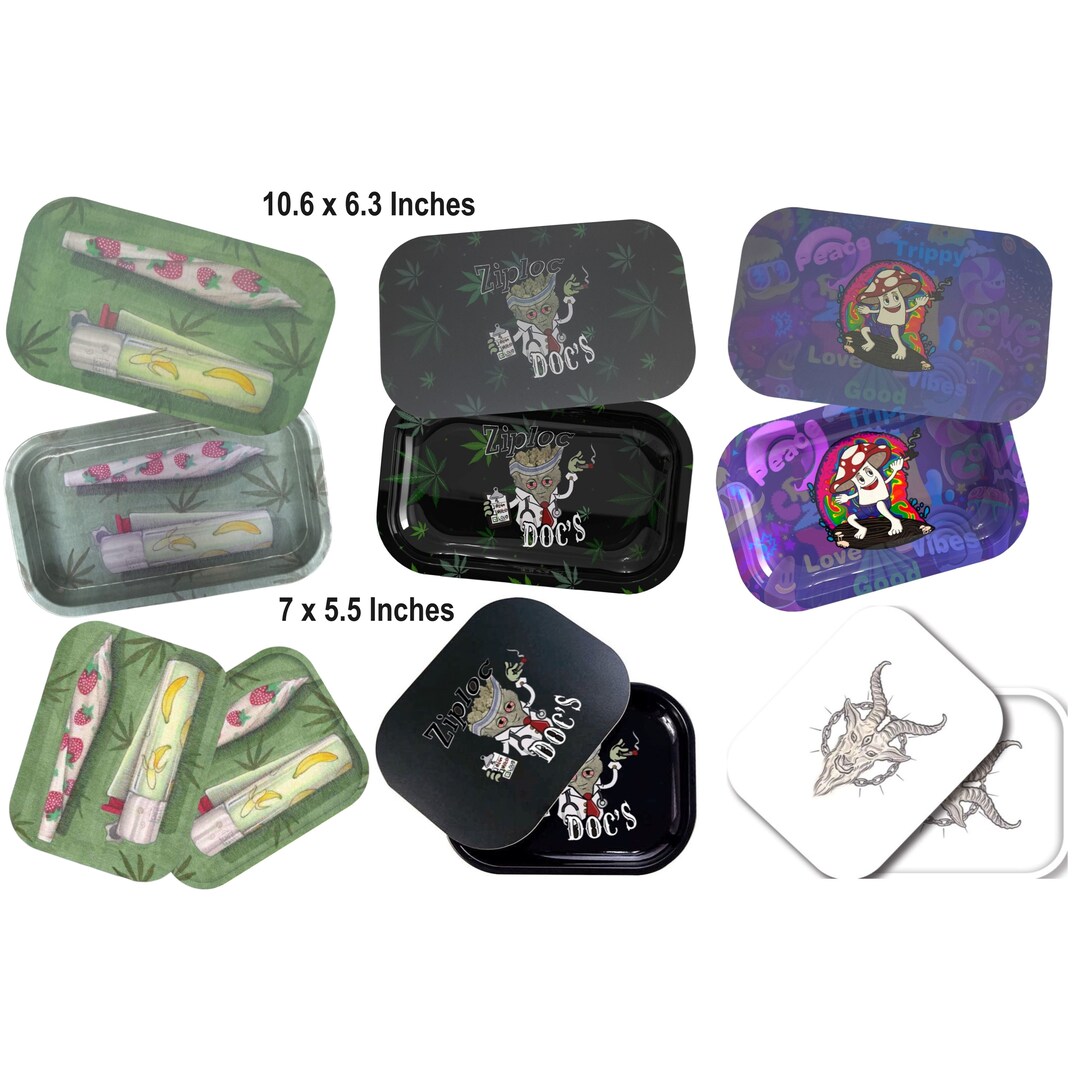 Multidesigns and Sizes Rolling Tray With Lid Etsy