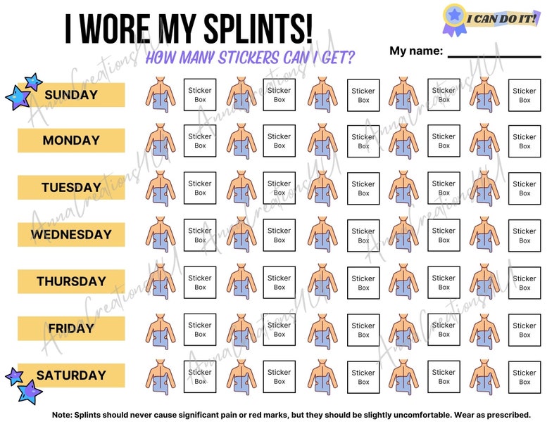 Scoliosis Orthosis, Orthopedic, Splint Wear Chart, Spinal Alignment ...