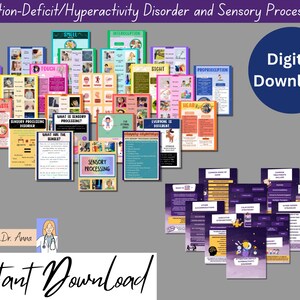 Paquete de procesamiento sensorial para el trastorno por déficit de atención e hiperactividad, escuela, docentes, crianza de los hijos, gestión de estrategias en el aula, aprendizaje infantil
