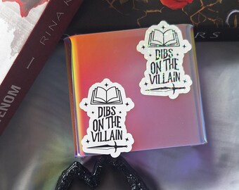 Dibs On The Villain Sticker - Bookish Kindle Sticker