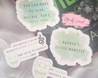 Rina Kent Merch/ Kiss The Villain Stickers/ Officially Licensed/ Heathens/ Bookish Stickers/ Kindle Stickers/ Legacy Of Gods/ Dark Romance