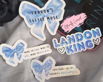 Rina Kent Merch/ God Of Ruin Stickers/ Officially Licensed/ Landon King/ Bookish Stickers/ Kindle Stickers/ Legacy Of Gods