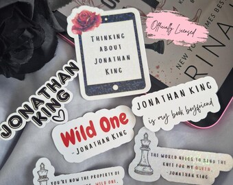 Rina Kent Merch/ Jonathan King Stickers/ Officially Licensed/ RinaVerse/ Bookish Stickers/ Kindle Stickers/ Dark Romance Merch/ Bookish Gift