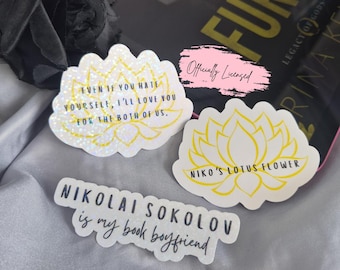 Rina Kent Merch/ God Of Fury Stickers/ Officially Licensed/ Nikolai Sokolov/ Bookish Stickers/ Kindle Stickers/ Legacy Of Gods/ Lotus Flower