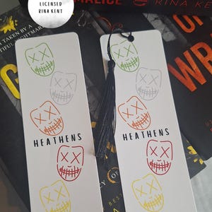 Heathens Bookmark/ Officially Licensed/ RINA KENT Merch/ Legacy Of Gods Merch/ Dark Romance Bookmark/ Bookish Gift/ Book Lover