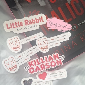 Rina Kent Merch/ God Of Malice Stickers/ Officially Licensed/ Killian Carson/ Bookish Stickers/ Kindle Stickers/ Legacy Of Gods