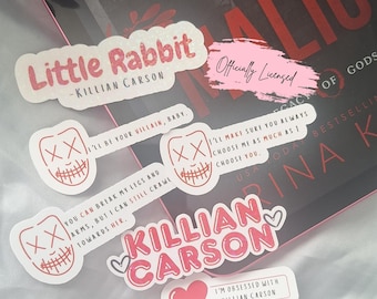 Rina Kent Merch/ God Of Malice Stickers/ Officially Licensed/ Killian Carson/ Bookish Stickers/ Kindle Stickers/ Legacy Of Gods