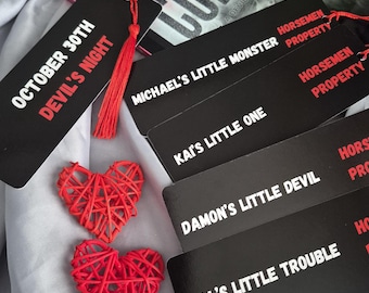 Devil's Night Bookmarks/ Penelope Douglas/ Thunder Bay/ Bookish Merch/ Bookish Gift/ Corrupt/ The Four Horsemen/ Reader Gift/ Dark Romance