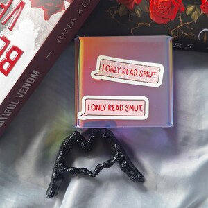 I Only Read Smut Sticker/ Book Lover Sticker/ Kindle Sticker/ Dark Romance Sticker/ Gift For Book Lover/ Bookish Sticker/ Bookish Shop