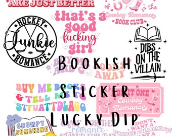 Bookish Sticker Lucky Dip/ Kindle Stickers/ Book Lover/ Bookish Gift/ Waterproof/ Book Lover Stickers