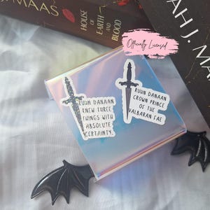 Crescent City Sticker - Officially Licensed - Sarah J.Maas Merch - Crescent City Merch - Kindle Sticker - Bookish Gift - SJM - Ruhn Danaan