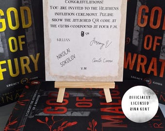 Rina Kent Merch/ Heathens Initiation Print/ Legacy Of Gods/ Officially Licensed/ Bookish Art Print/ Dark Romance Merch/ Bookish Gift/
