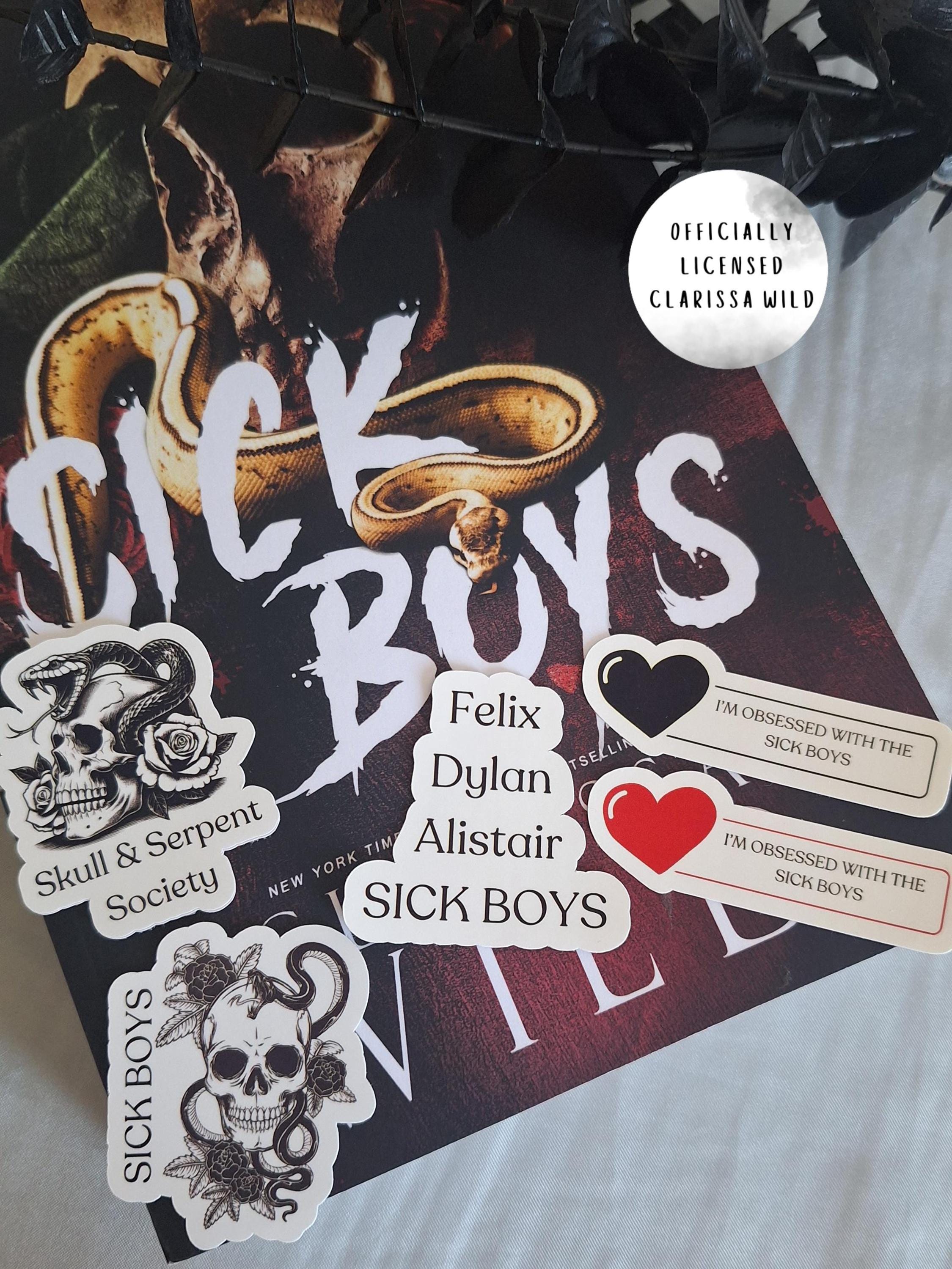 Clarissa Wild Merch/ Sick Boys/ Officially Licensed/ Spine Ridge University/ Bookish Stickers/ Kindle Stickers/ Bookish Gift