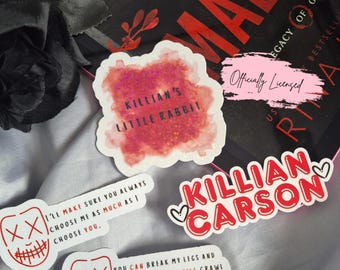Rina Kent Merch/ God Of Malice Stickers/ Officially Licensed/ Killian Carson/ Bookish Stickers/ Kindle Stickers/ Legacy Of Gods