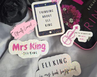 God Of War Stickers/ Officially Licensed/ Rina Kent Merch/ Eli King/ Bookish Stickers/ Kindle Stickers/ Legacy Of Gods/ Bookish Gift