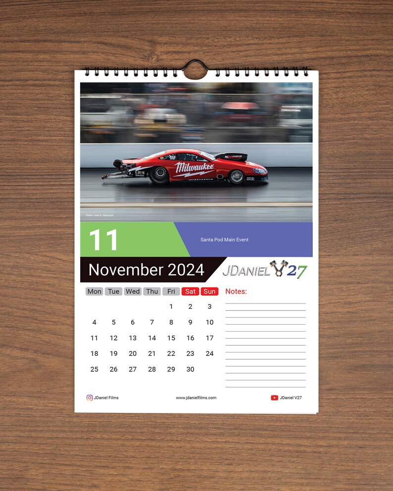 2025 Hanging Wall Calendar Drag Racing Dragster Car Etsy UK