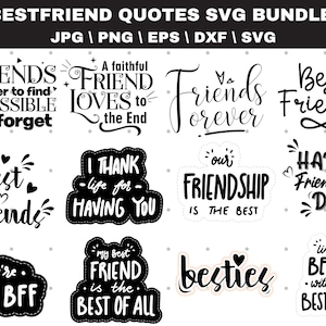 Vriendschap SVG bundel, vrienden SVG, beste vrienden SVG, vriendschap SVG, SVG-bestanden voor cricut, grappige vrienden SVG, vriendschap citaten, silhouet