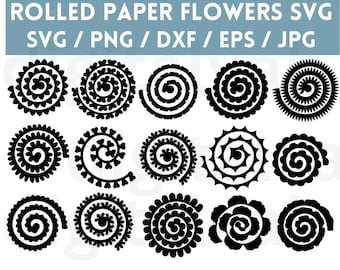 3D Rolled Paper Flower SVG Bundle (Digital Download)