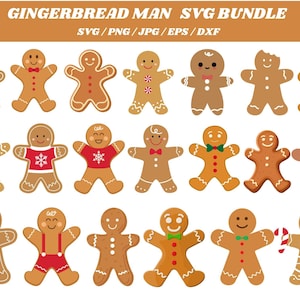 Lebkuchenmann svg, Lebkuchenfrau svg, Weihnachts svg, Bundle svgs, Schichtschnitt, Lebkuchen png, Lebkuchen dxf, Lebkuchenmann eps