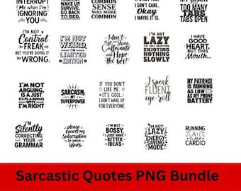 Lustige Mutter Zitate PNG Bündel | Sarkastisches Design (Digitaler Download)