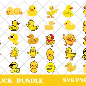 Duck with Sunglasses SVG PNG: Rubber Duck Clipart (Digital Download)