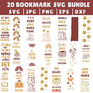 Bookmark SVG Bundle, bookmark png, funny bookmark svg, bookmark template svg, books svg, retro book svg, reading svg, Bookmark Quote svg