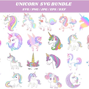 Ragazze Unicorni svg png. File unicorno svg per Cricut e Silhouette facile da tagliare file unicorno SVG per cricut