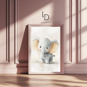 Baby Elephant Wall Art – Cute Animal Poster for Nursery & Kids Room nursery wall art kids room decor baby animal print cute animal poster