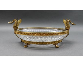 19世紀の足付きクリスタルボウル「バカラ」 - Etsy 日本