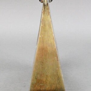 Joaquin Taller Tinta Ecuador MCM Brass Bird Metal Art Sculpture Onyx Eyes image 4