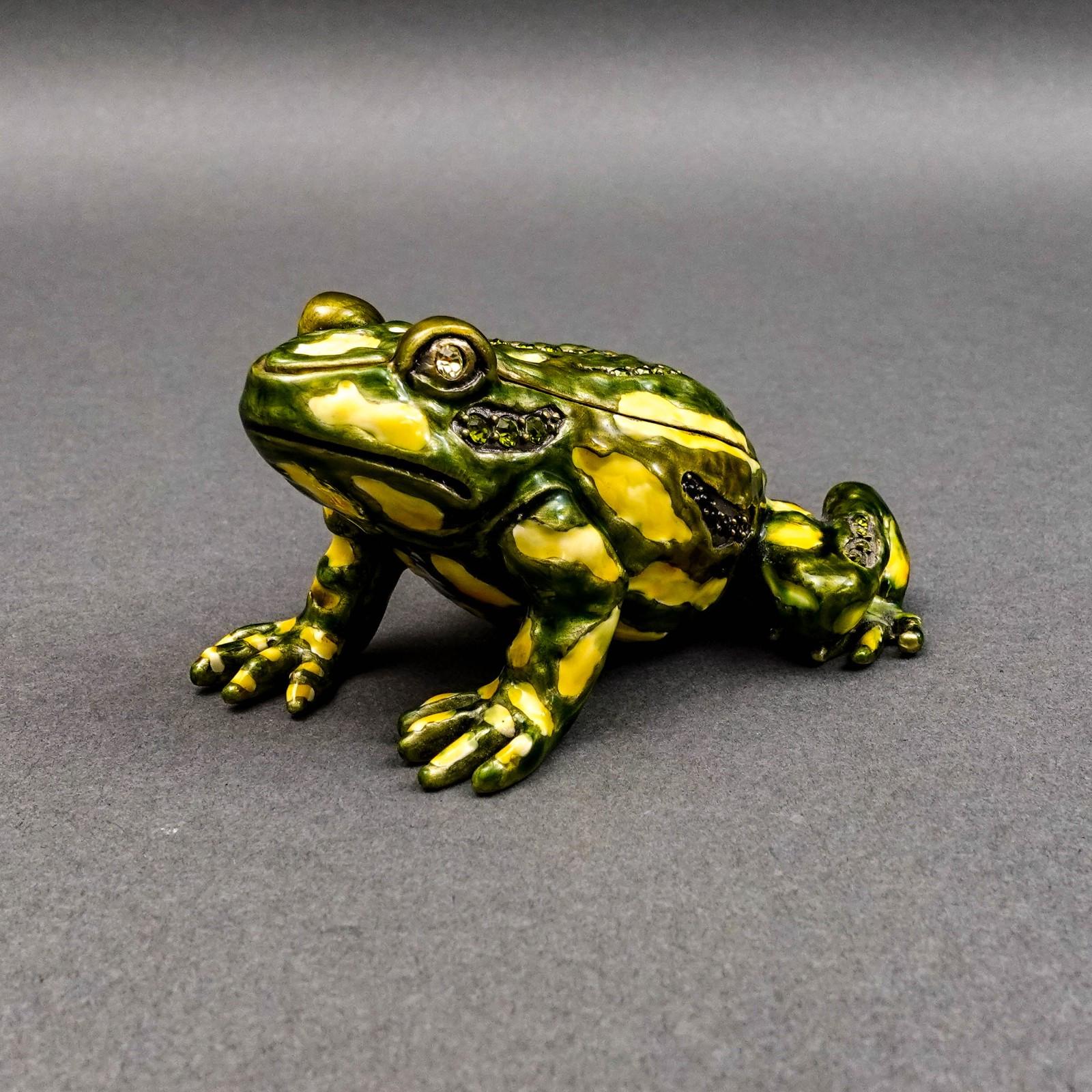 Olivia Riegel Enamel Swarovski Crystal Frog Jewelry Trinket Box - Etsy