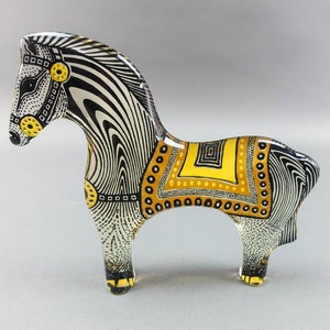 Abraham Palatnik Brazil Mid Century Lucite Acrylic Horse Op Art Sculpture 6&quot;