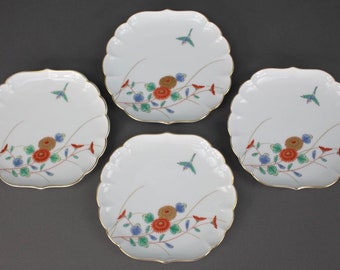 【レア物】深川製磁 皿４枚セット 深川製磁 角4号飾皿 4枚セット - メルカリ