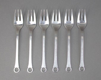 Frigast Denmark Pantry 18/8 Stainless 6.5" Salad Forks Set Of 6