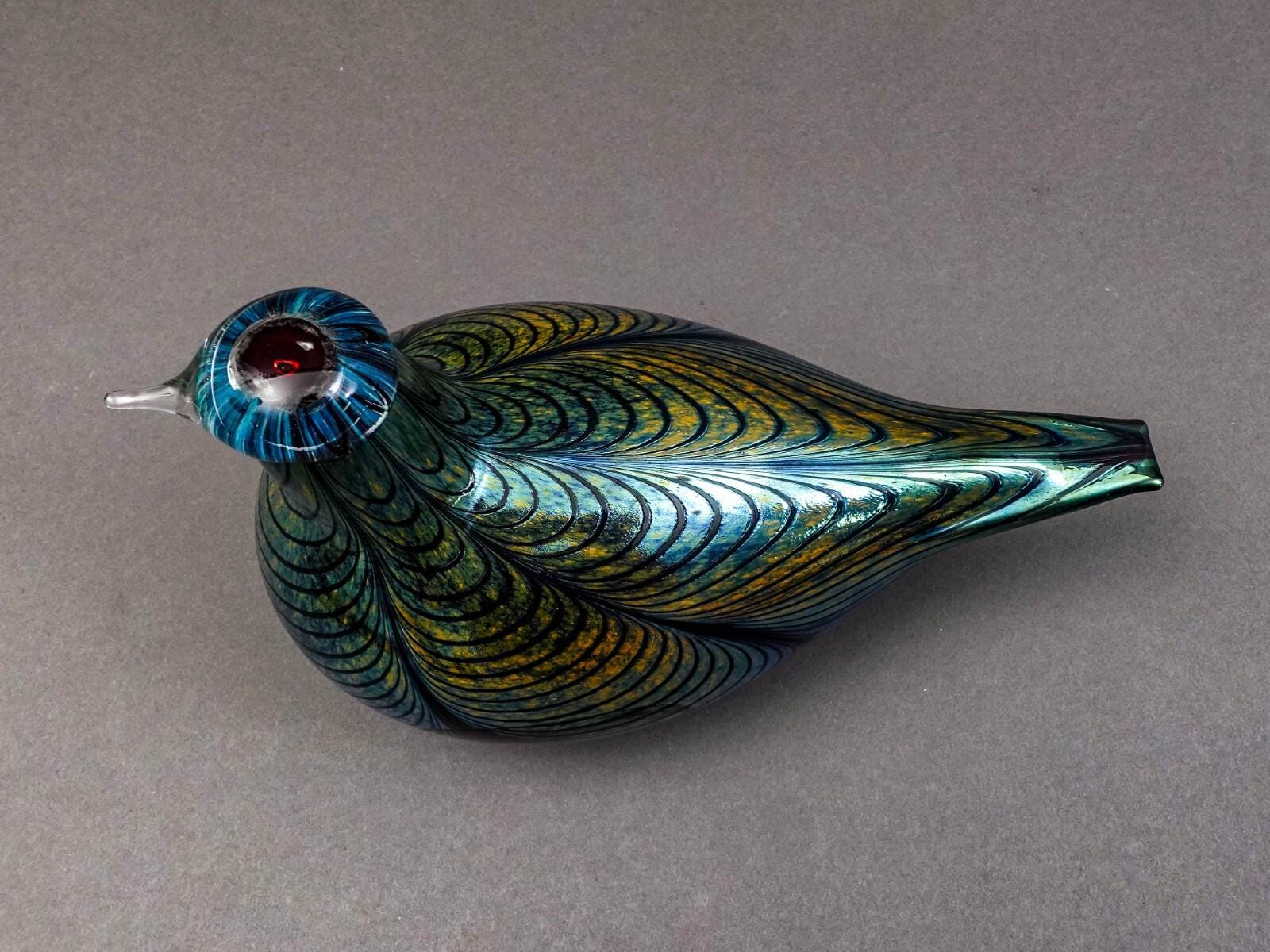 工芸品  Birds by Toikka Evening bird Iittala Finland Oiva Toikka Nuutajarvi Iridescent Glass Fasaani