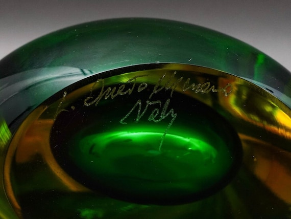 Luigi Onesto Italian Oggetti Murano Sommerso Art Glass Tear Drop