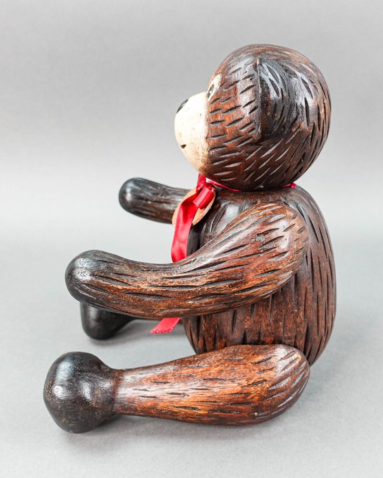 Ours En Peluche Ancien - Membres Et Tête Articulés - Taille 40 Cm - Sans Marque