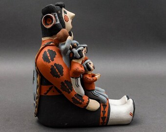 Chris Fragua Jemez Pueblo Storyteller 8 Children Pottery Sculpture