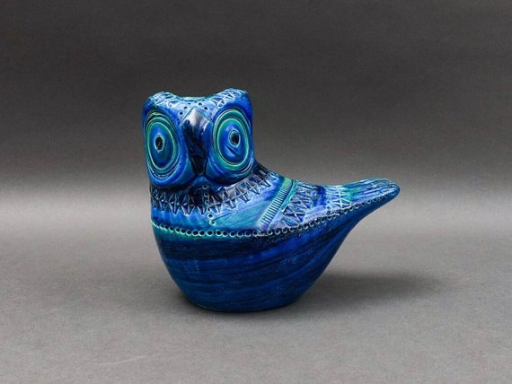 FLAVIA MONTELUPO 青い陶器のピッチャー　Italy VINTAGE FLAVIA MONTELUPO ITALY POTTERY BLUE AND GREEN LARGE