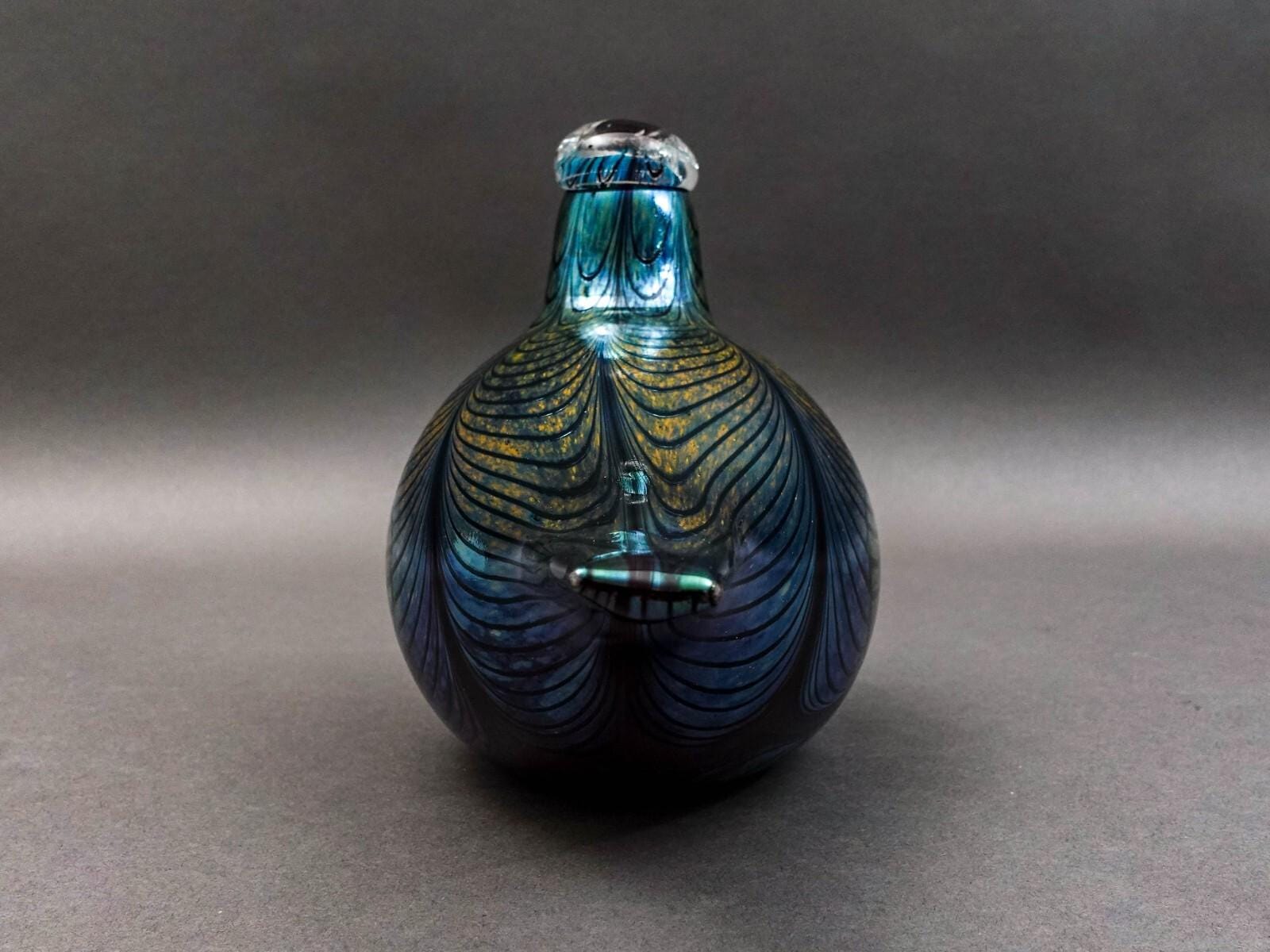 Iittala Finland Oiva Toikka Nuutajarvi Iridescent Glass Fasaani