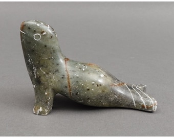 カナダのエスキモーアート、彫刻された石の印章、カナダ製 - Etsy 日本