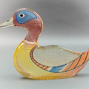 Abraham Palatnik Brazil Mid Century Lucite Acrylic Duck Op Art Sculpture 8 1/2&quot;