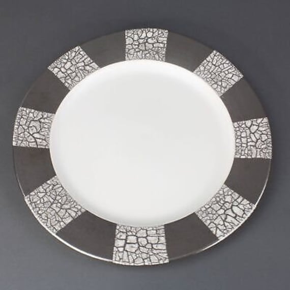 Michael Wainwright Almafi Platinum Crackle Charger Dinner Michael Wainwright Almafi Platinum Crackle Charger Dinner